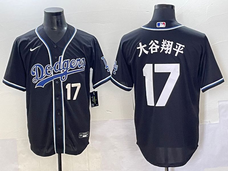 Men 2025 Los Angeles Dodgers 17 Ohtani Black Three generations Fashion Nike MLB Jersey style 7044